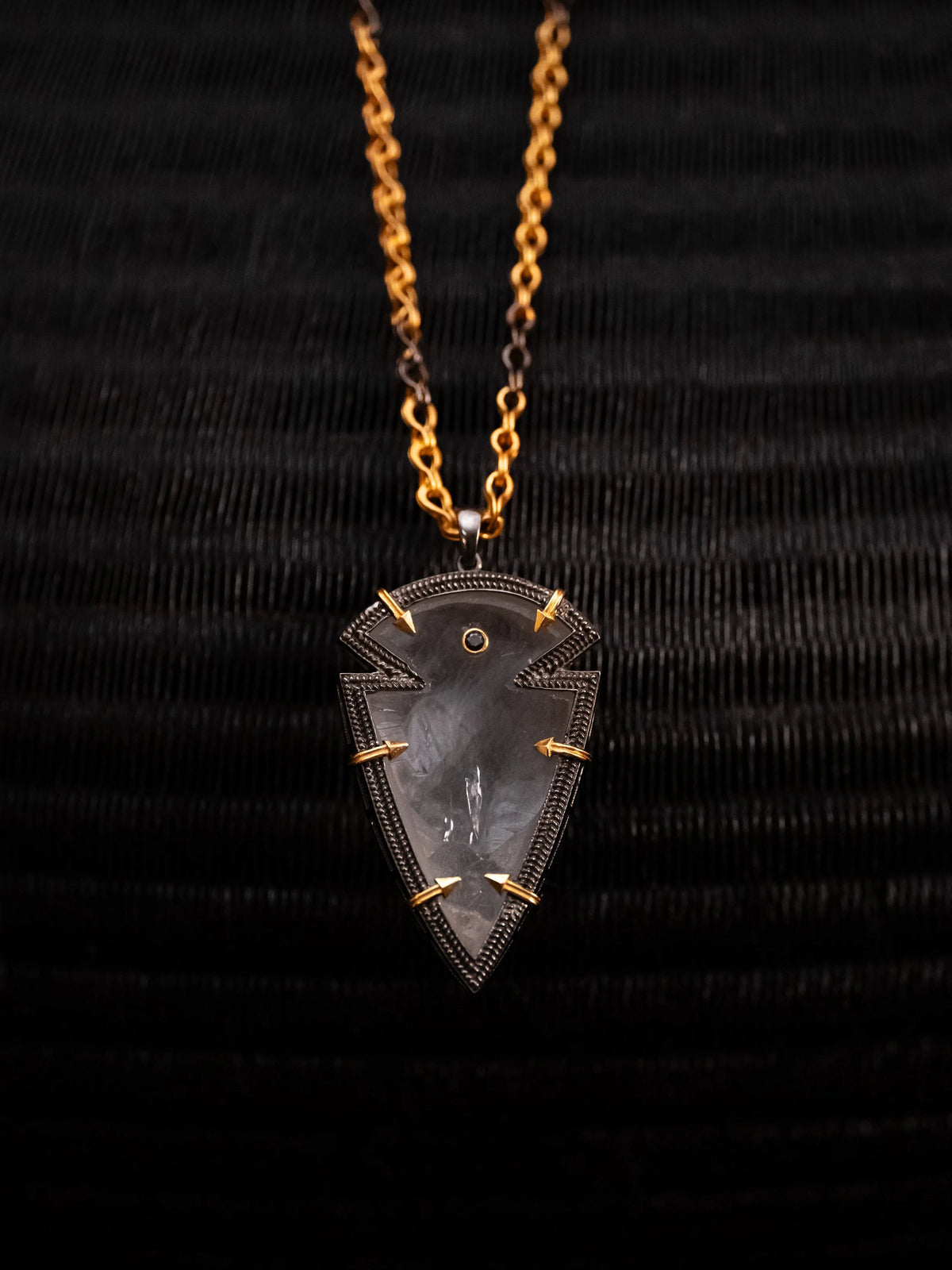 Fortis (Grande): Clear Quartz & Black Diamond