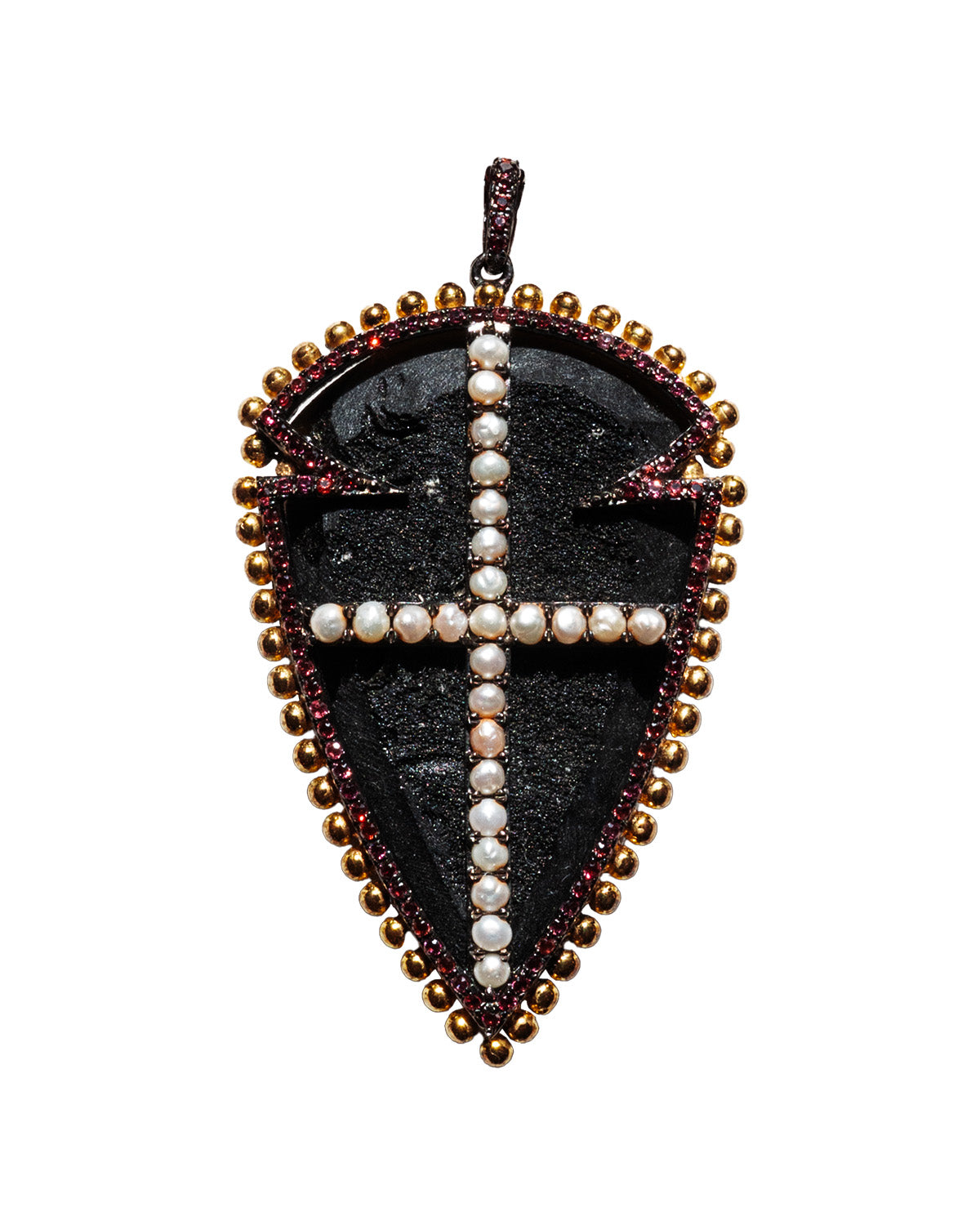 Amira (Grande): Obsidian + Garnets