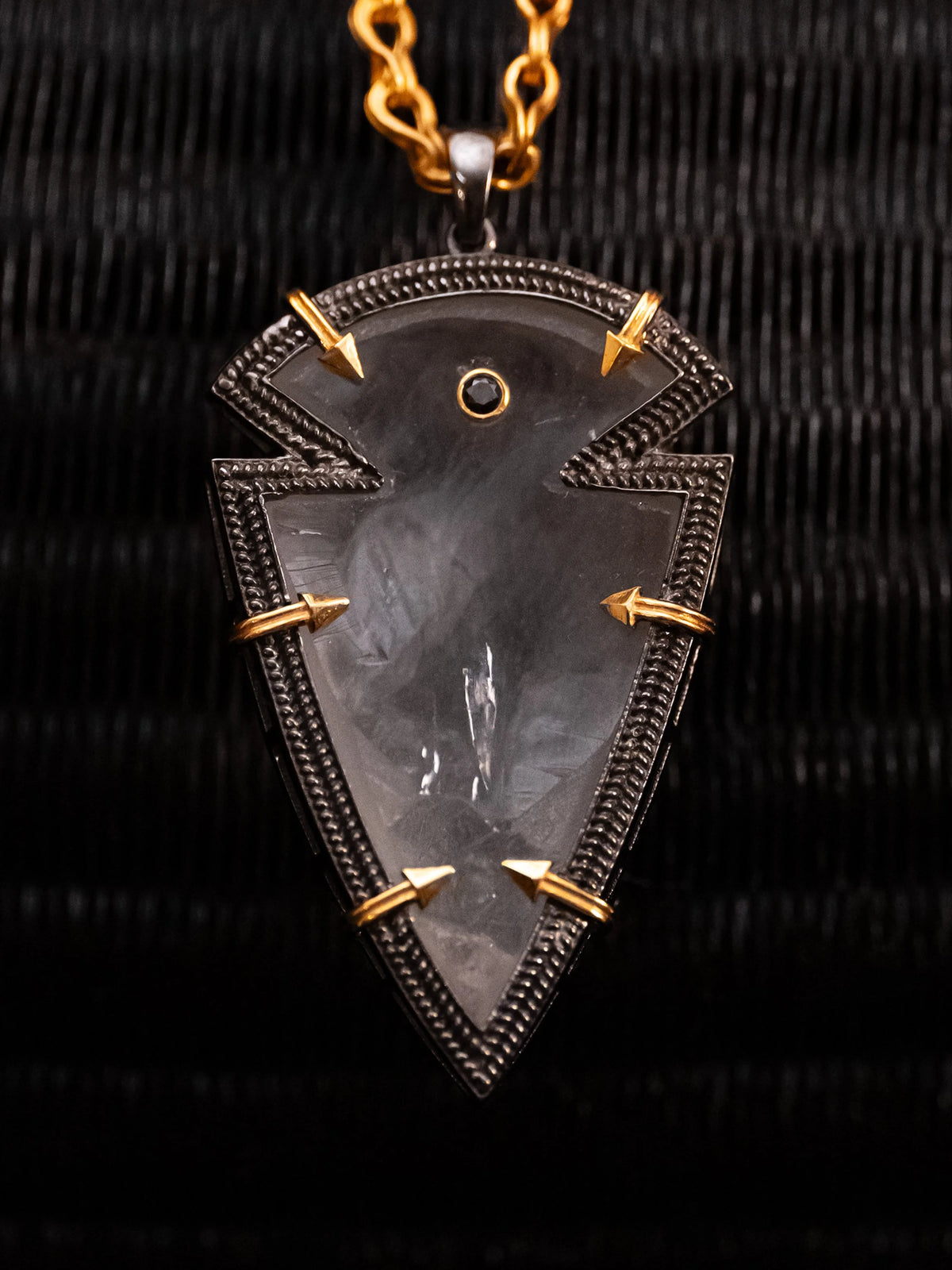 Fortis (Grande): Clear Quartz & Black Diamond